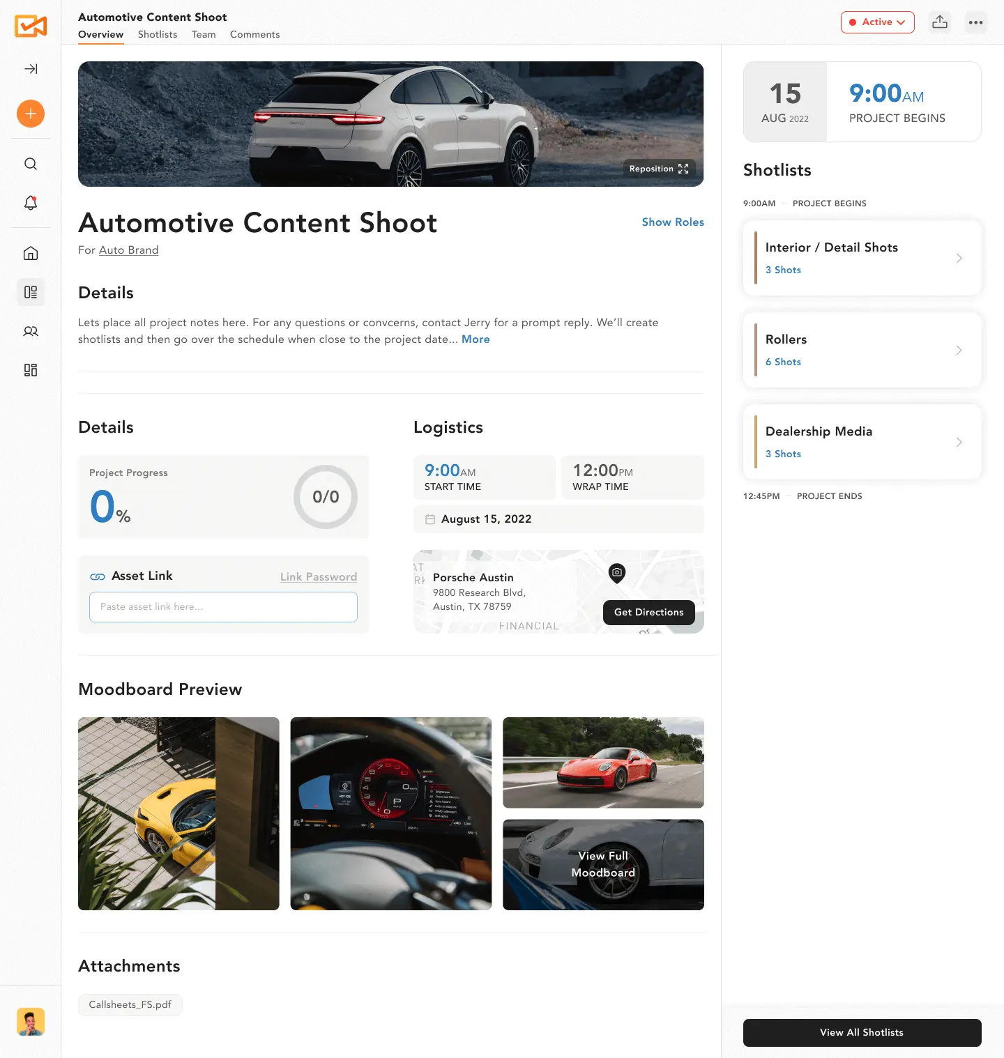 Preview of system dashboard